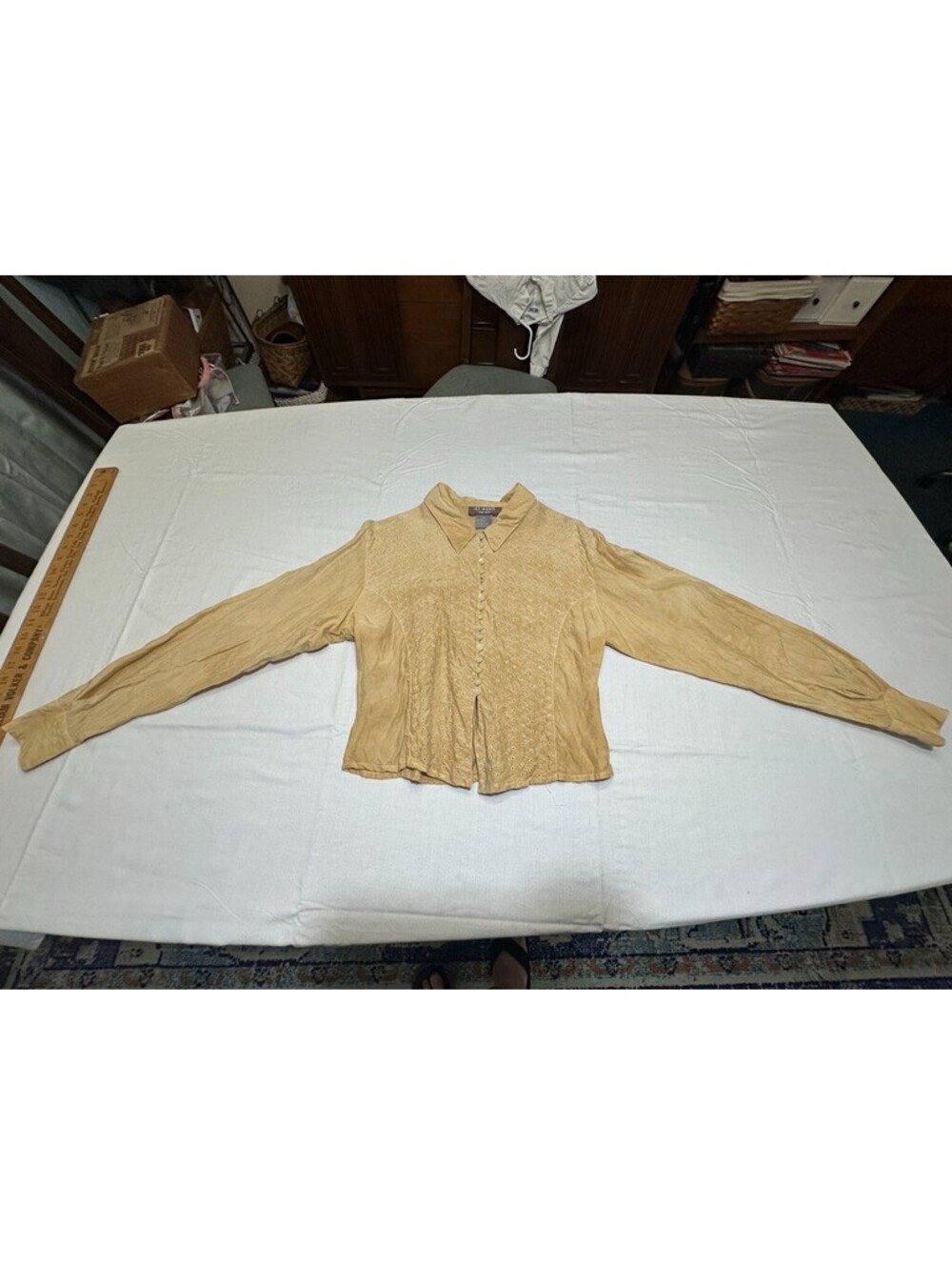 Vintage ET Vous Fine Silk Blouse Shirt Womens Costume **READ**
